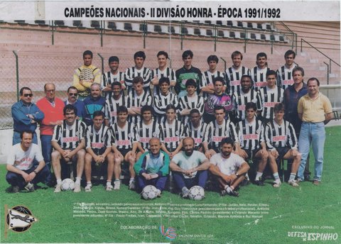 Fotografia de plantel da época 1991-92